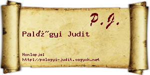 Palágyi Judit névjegykártya